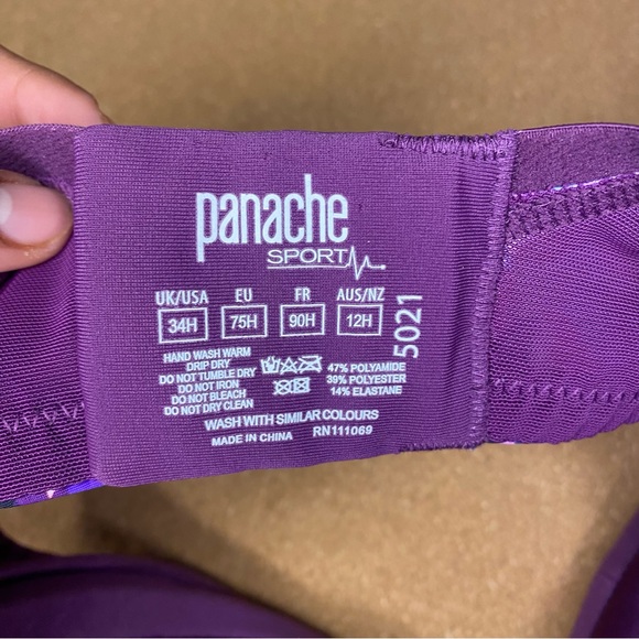 Panache Sport Ultimate High Impact Sport Bras Kaleidoscope Size 34 H - Picture 8 of 12